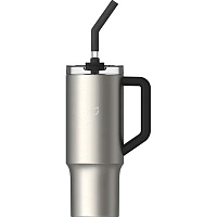 Термокружка MiJia Straw Cup 1л Steel (MJXGB01RM) Уценка